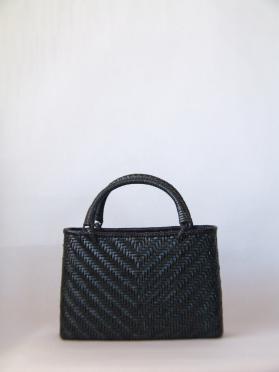 籐製バック 黒（小）bイメージ